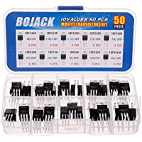 BOJACK 10 valores 50 piezas IRFZ44N IRF510N IRF520N IRF530N IRF540N IRF640N IRF740 IRF840 IRF3205 IRF9540 Kit de surtido…